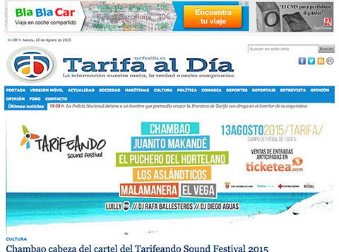 Tarifa al día